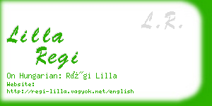 lilla regi business card